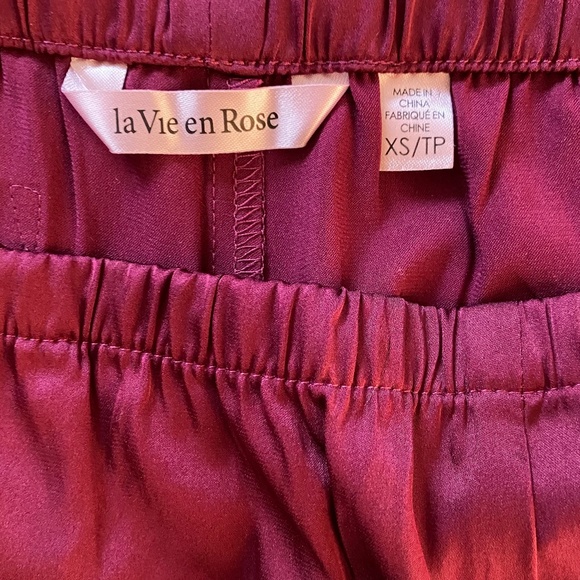La Vie en Rose LUXURY EDITION Satin Shorts - Red Wine - Picture 6 of 8